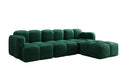Designer corner sofa Celly in velvet
