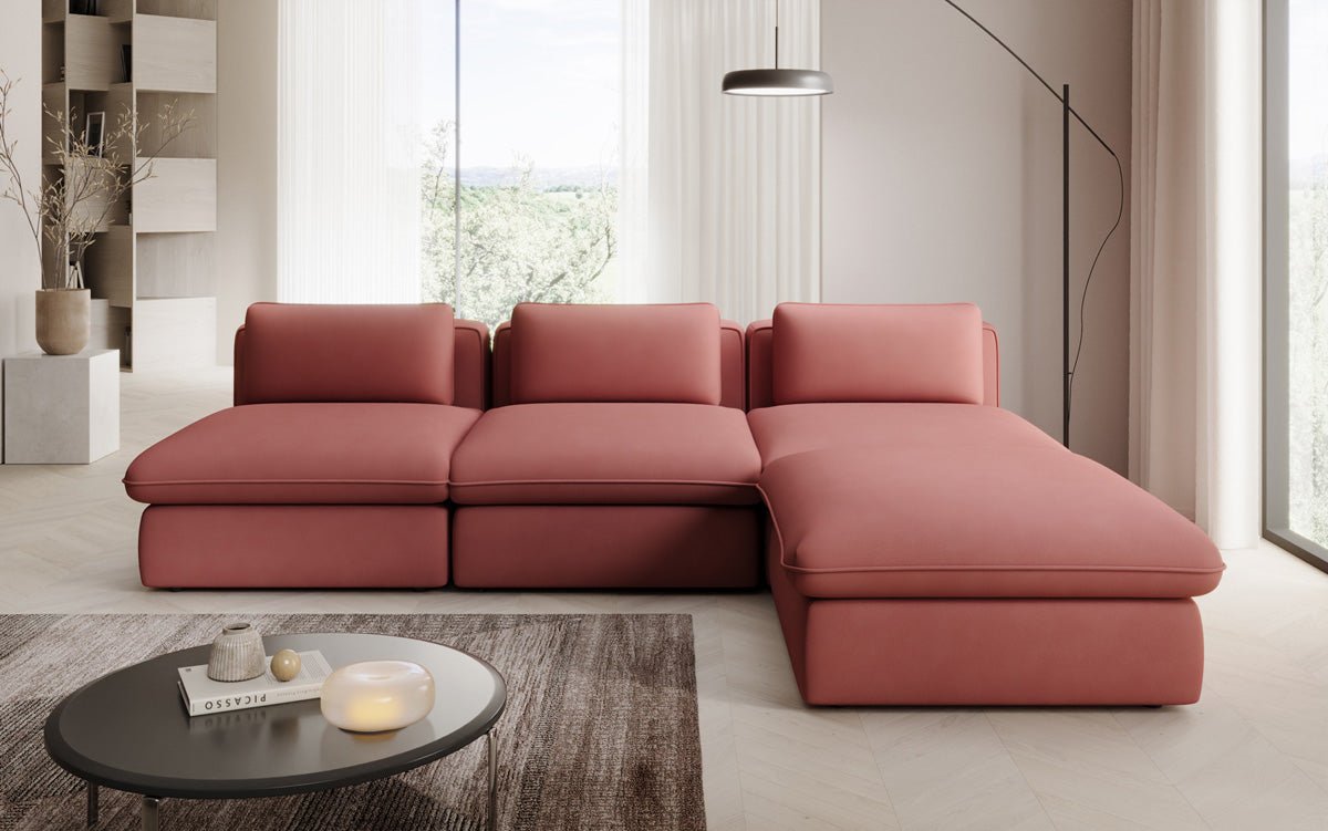 Designer L Sofa Cuddle in Fabric