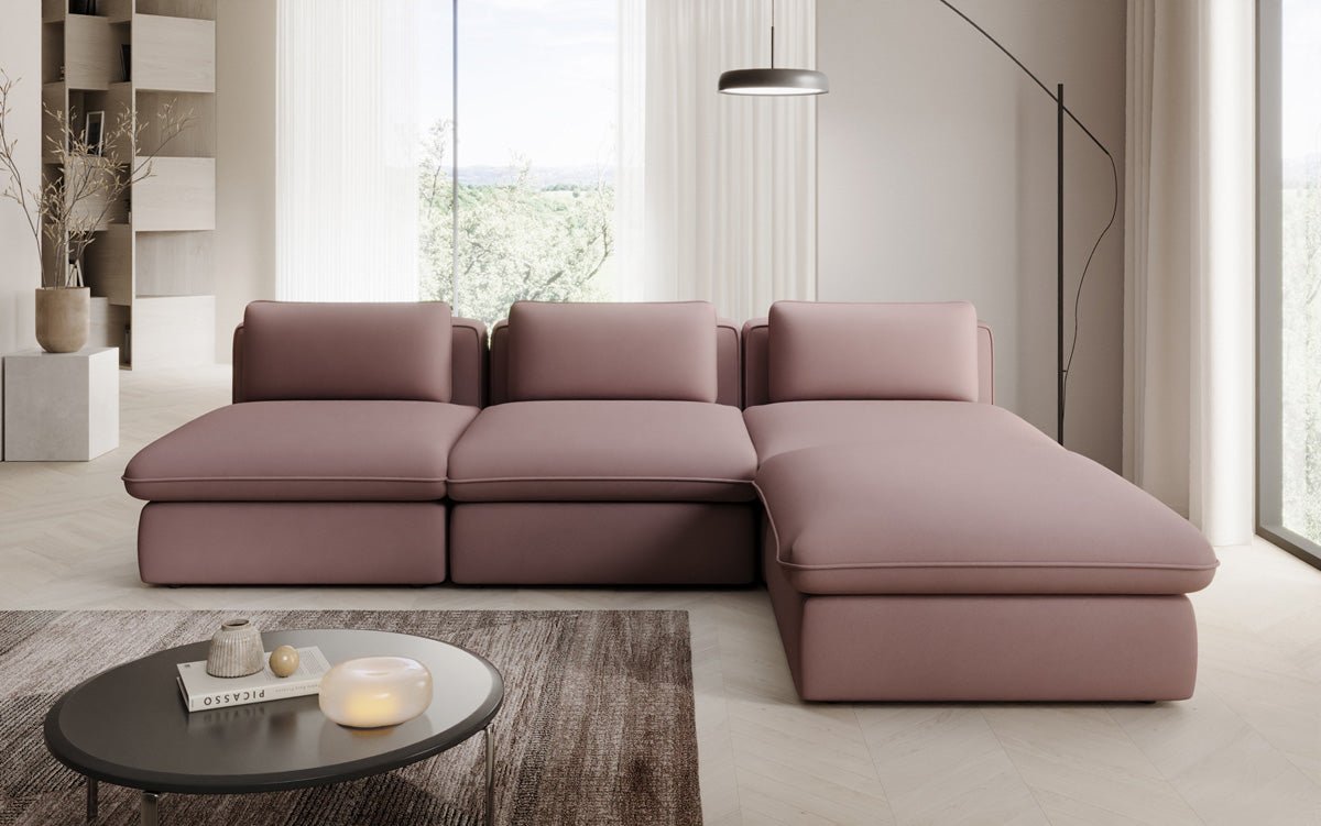 Designer L Sofa Cuddle in Fabric