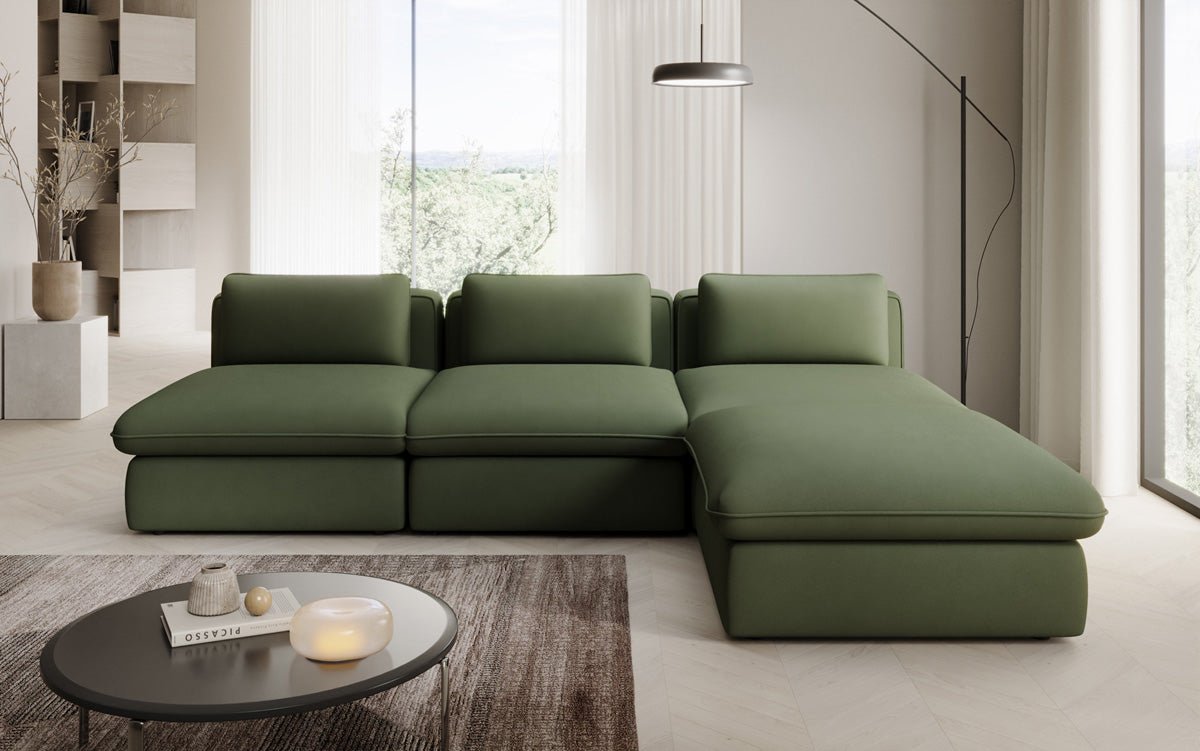 Designer L Sofa Cuddle in Fabric