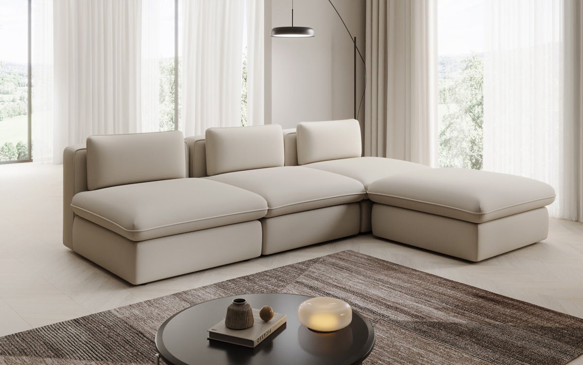 Designer L Sofa Cuddle in Fabric