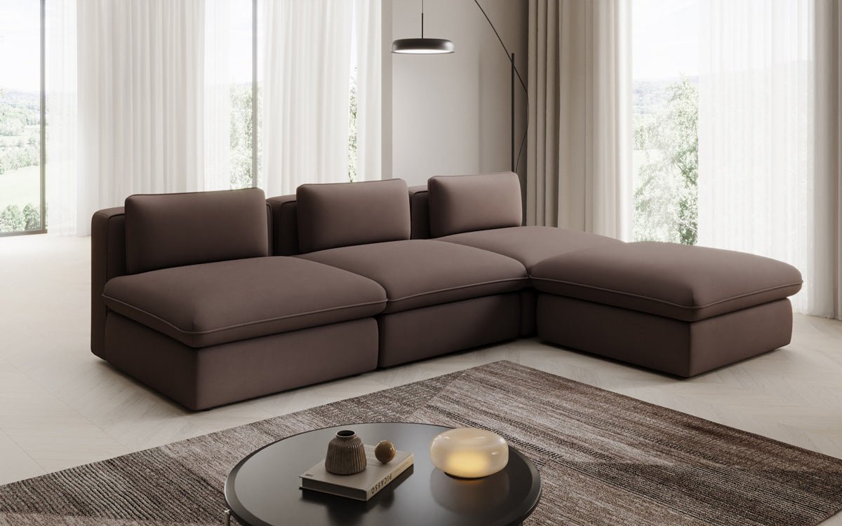 Designer L Sofa Cuddle in Fabric