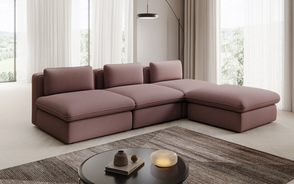 Designer L Sofa Cuddle in Fabric