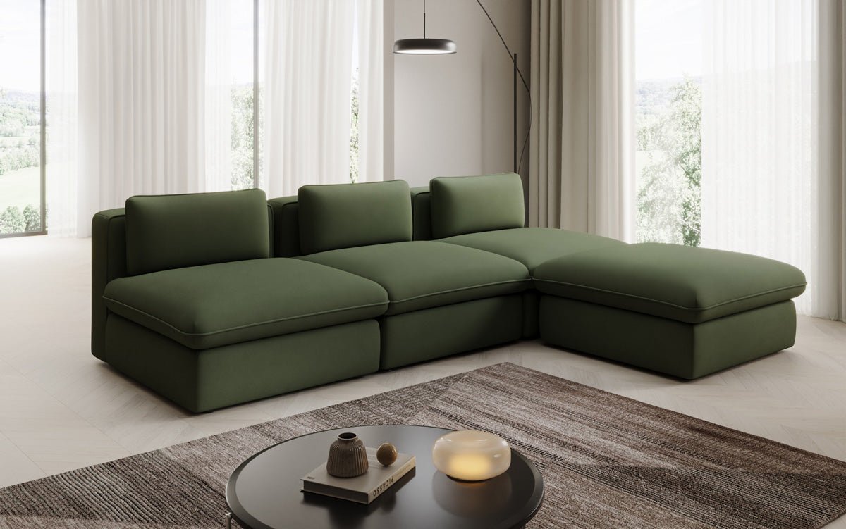 Designer L Sofa Cuddle in Fabric