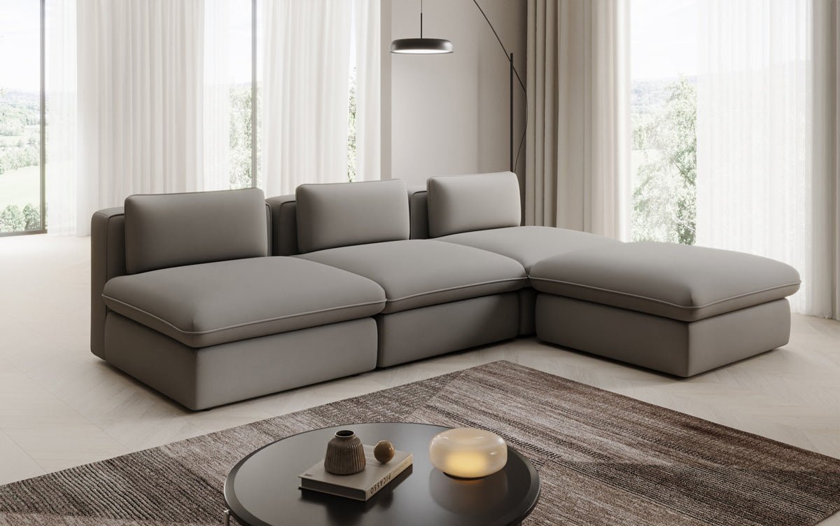 Designer L Sofa Cuddle in Fabric