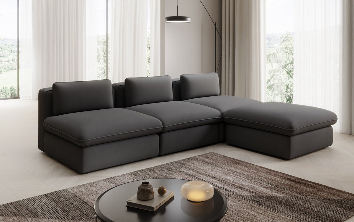 Designer L Sofa Cuddle in Fabric