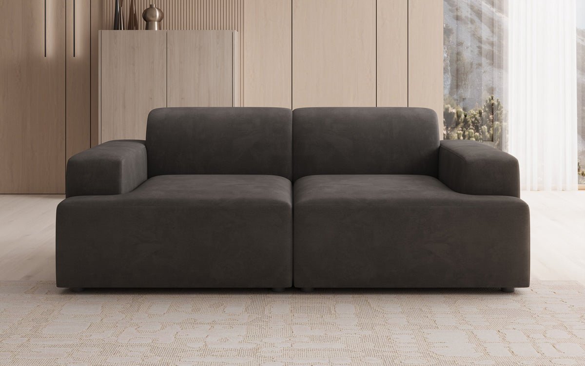 Designer 2-Seater Sofa Monza in Velvet