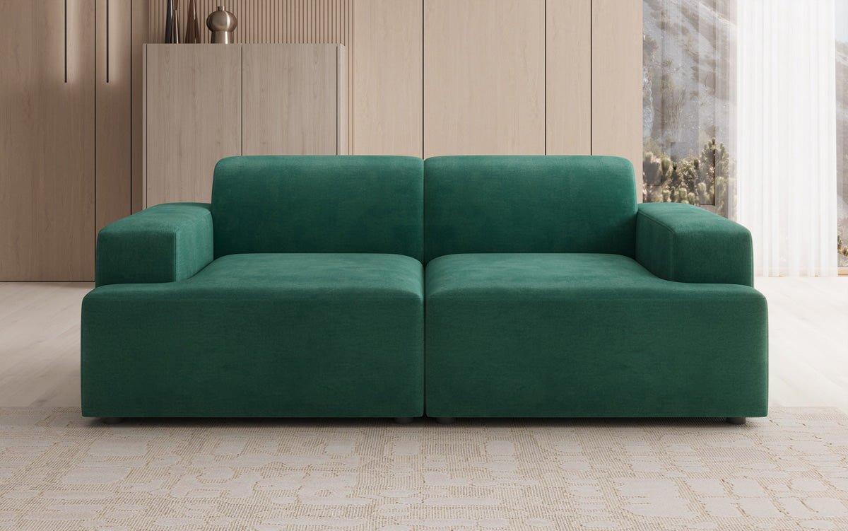 Designer 2-Seater Sofa Monza in Velvet