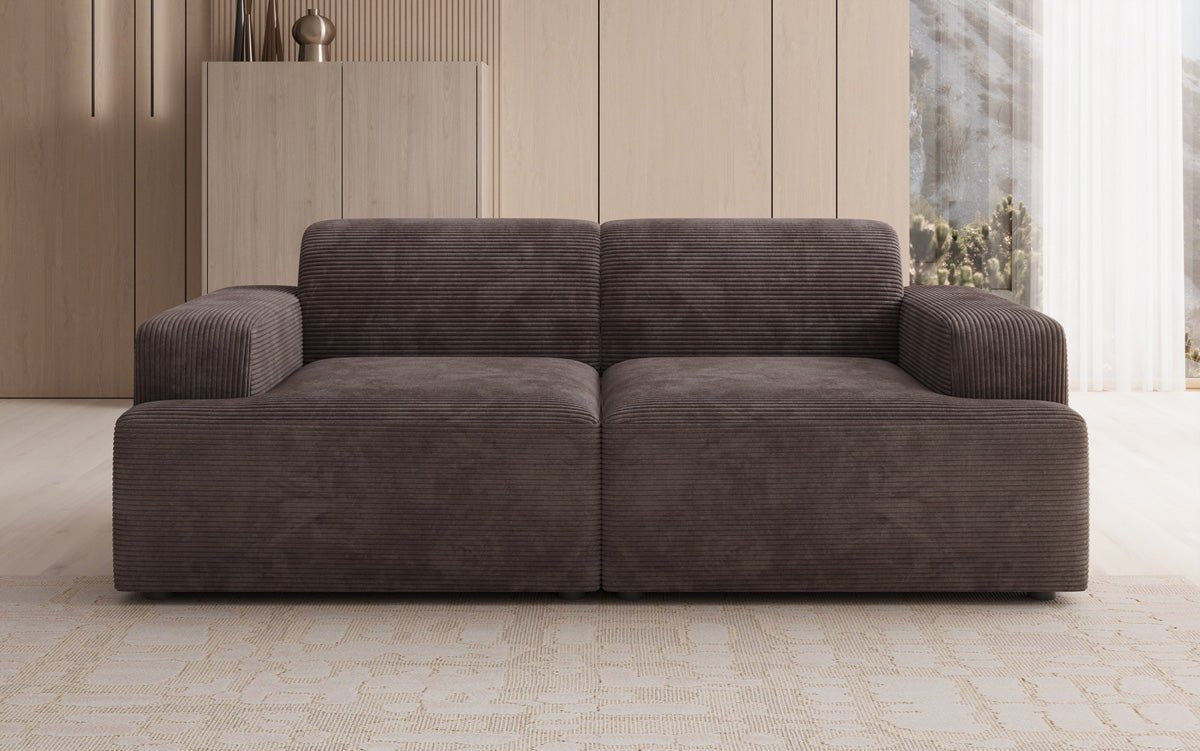 Designer 2-Seater Sofa Monza in Corduroy