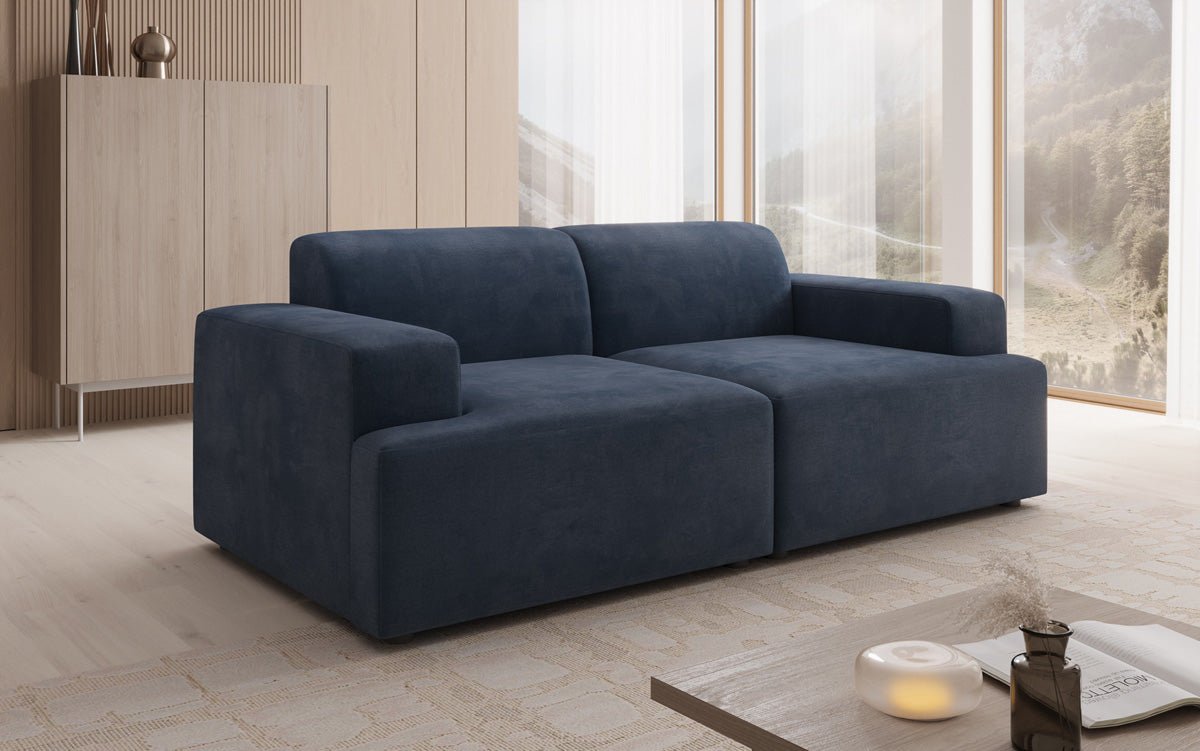 Designer 2-Seater Sofa Monza in Velvet