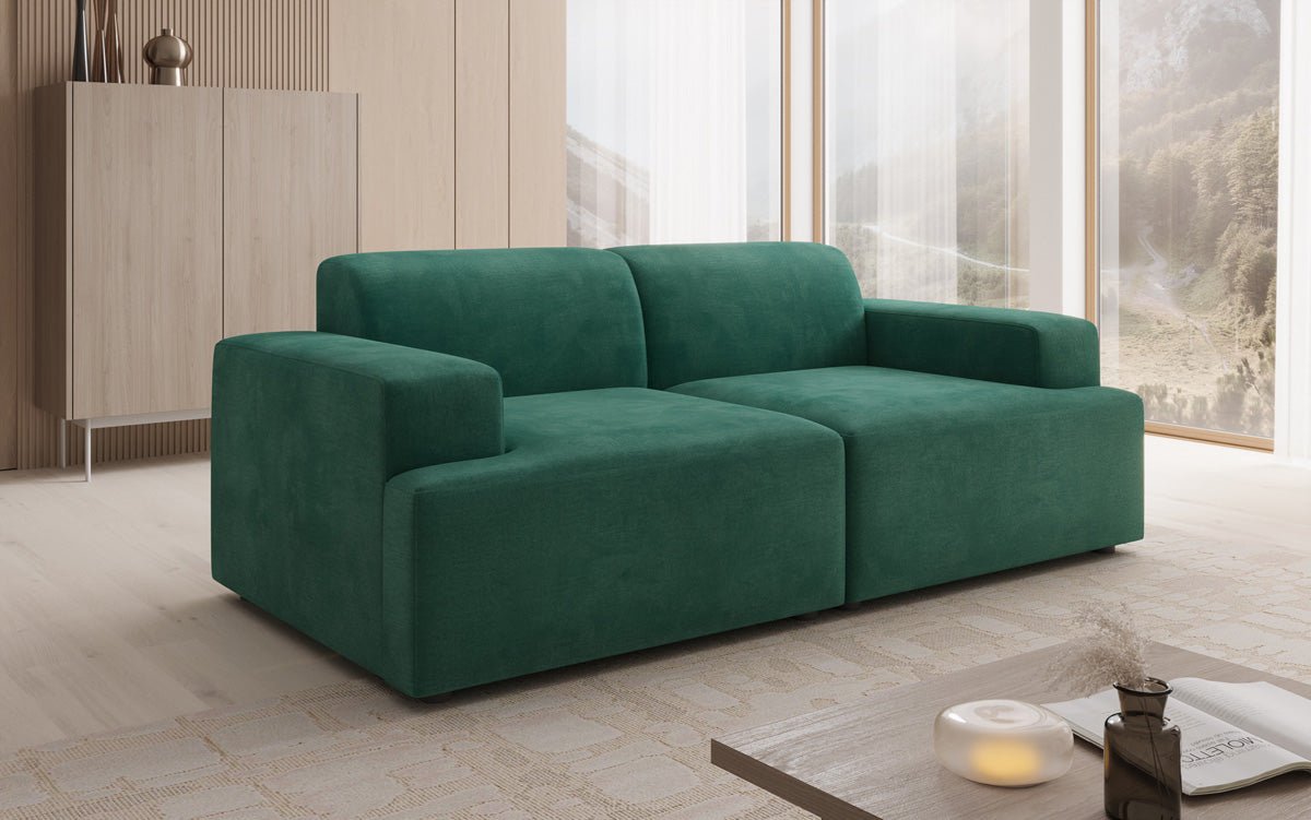 Designer 2-Seater Sofa Monza in Velvet