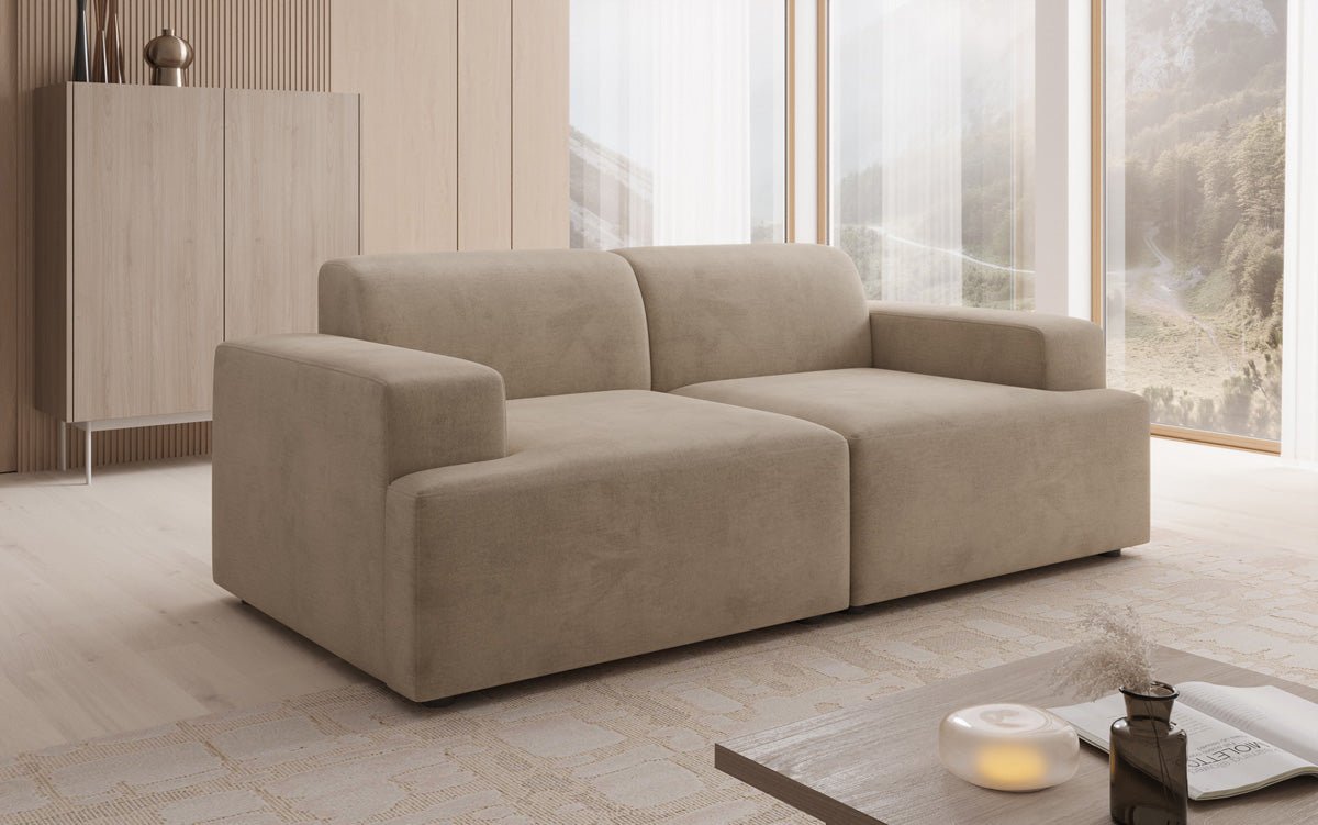 Designer 2-Seater Sofa Monza in Velvet