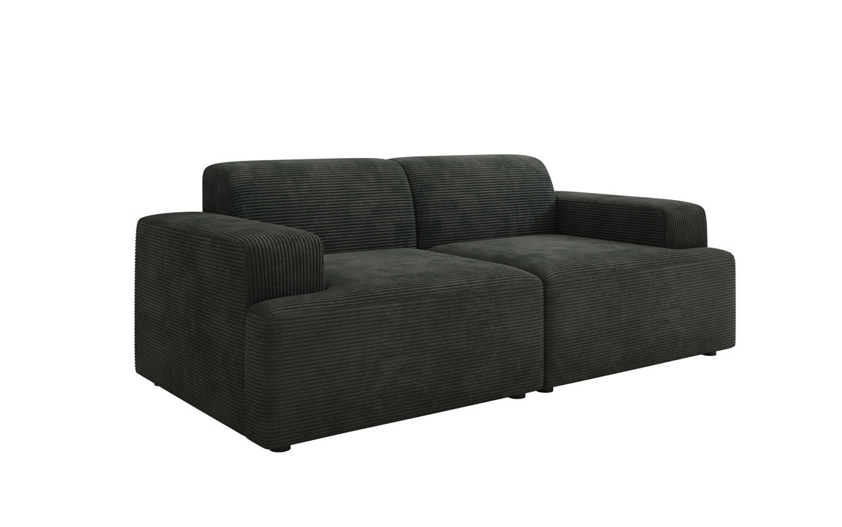 Designer 2-Seater Sofa Monza in Corduroy
