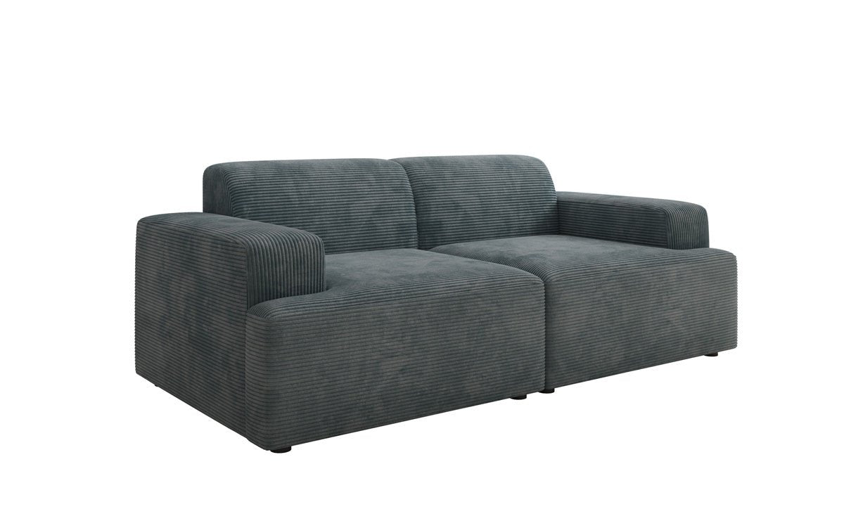 Designer 2-Seater Sofa Monza in Corduroy