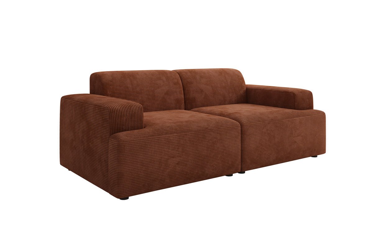 Designer 2-Seater Sofa Monza in Corduroy