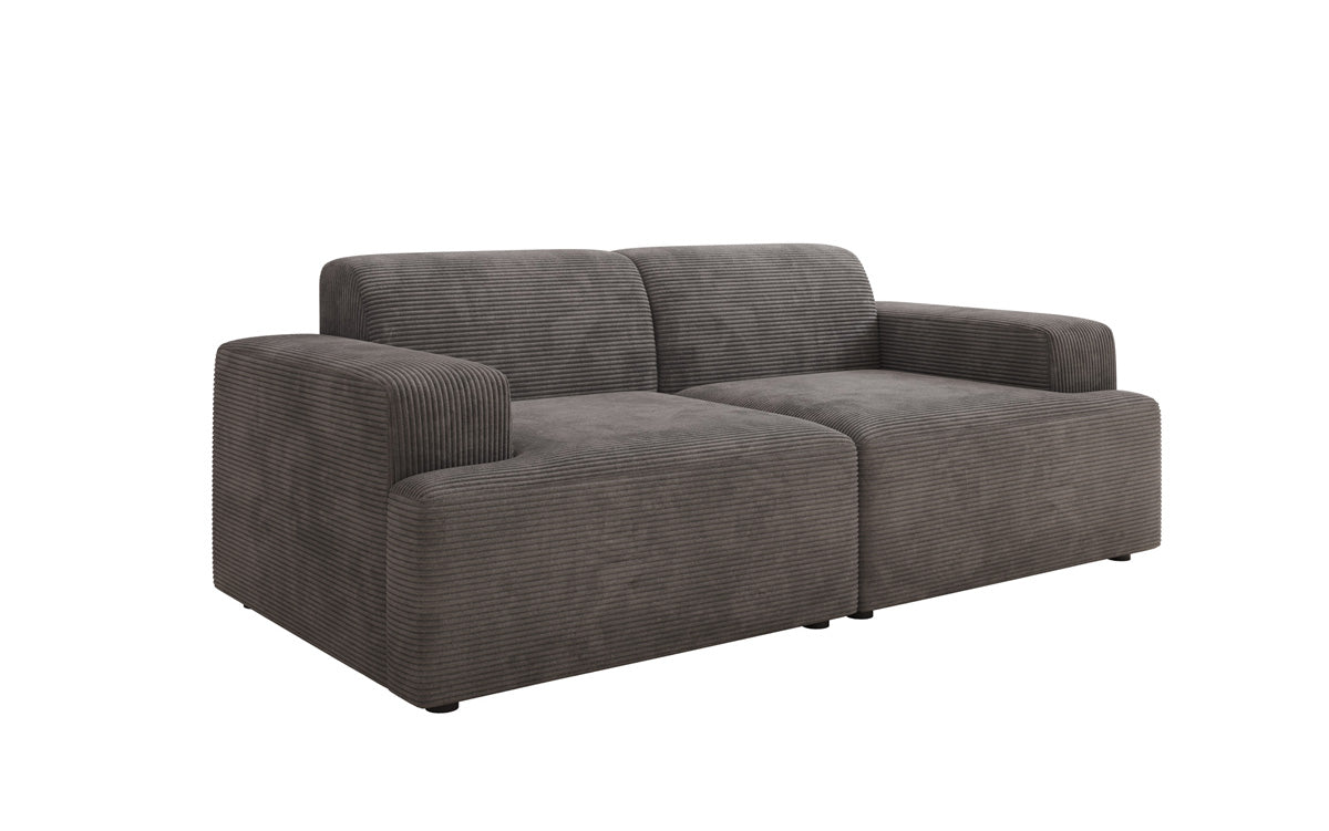 Designer 2-Seater Sofa Monza in Corduroy