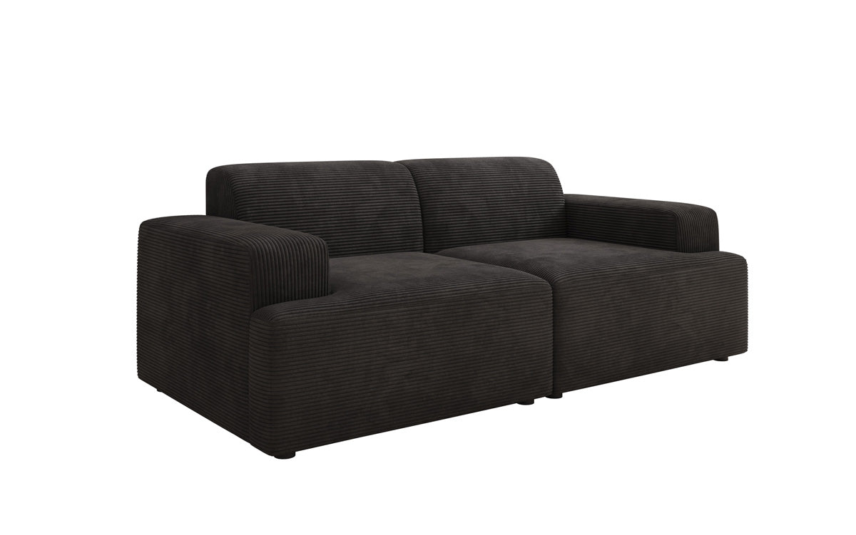 Designer 2-Seater Sofa Monza in Corduroy