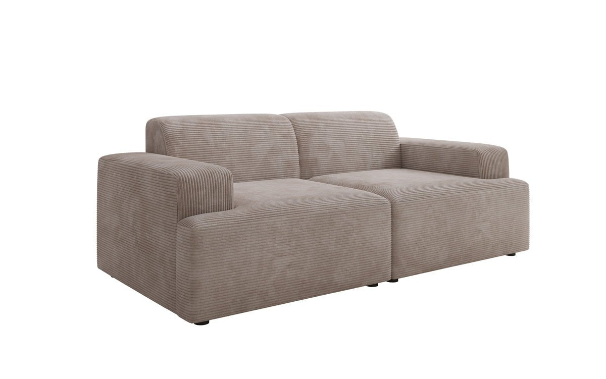 Designer 2-Seater Sofa Monza in Corduroy