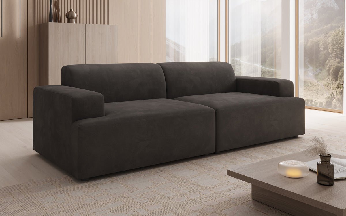Designer 3-Seater Sofa Monza in Velvet