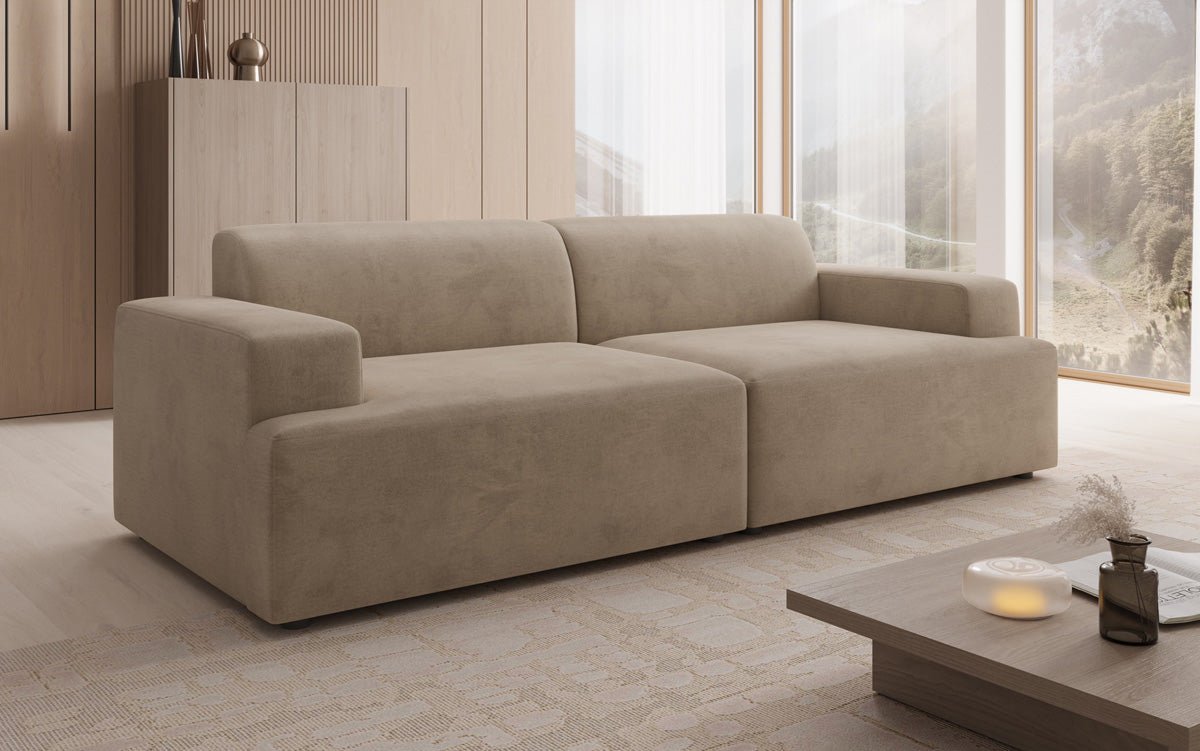 Designer 3-Seater Sofa Monza in Velvet