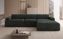 Designer corner sofa Monza Maxi in Corduroy