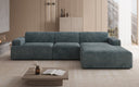 Designer corner sofa Monza Maxi in Corduroy