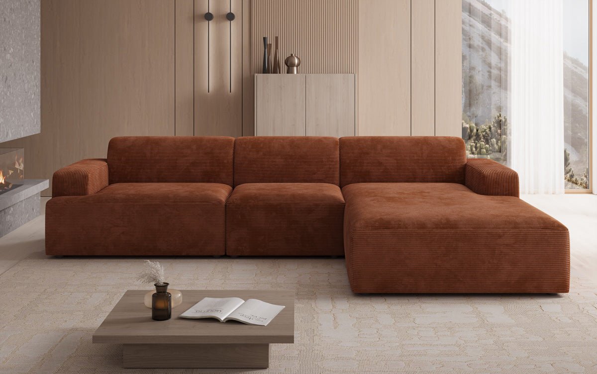 Designer Sofa Monza L Maxi in Corduroy