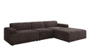 Designer corner sofa Monza Maxi in Corduroy