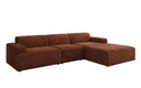 Designer corner sofa Monza Maxi in Corduroy
