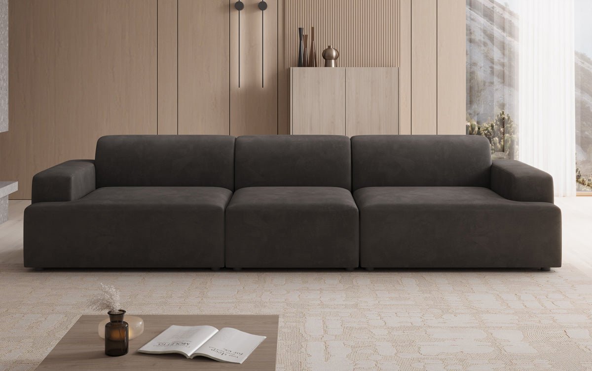 Designer Sofa Monza 3 Seater XXL in Velvet
