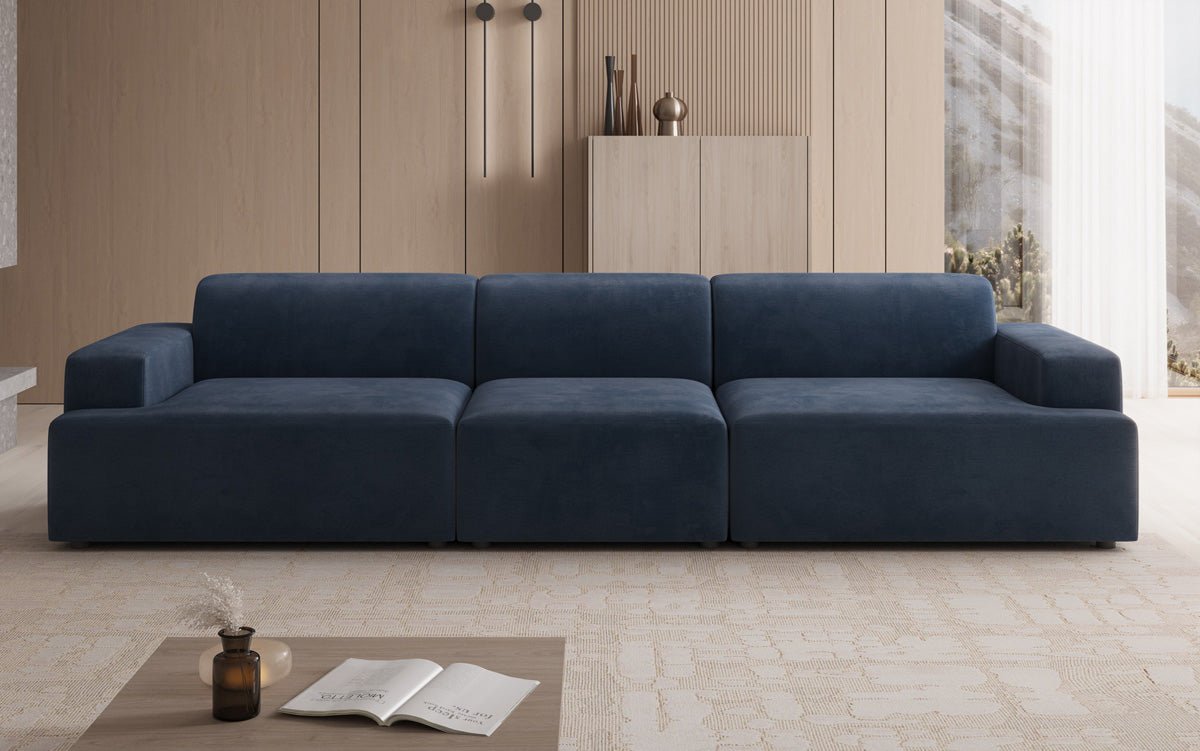 Designer Sofa Monza 3 Seater XXL in Velvet