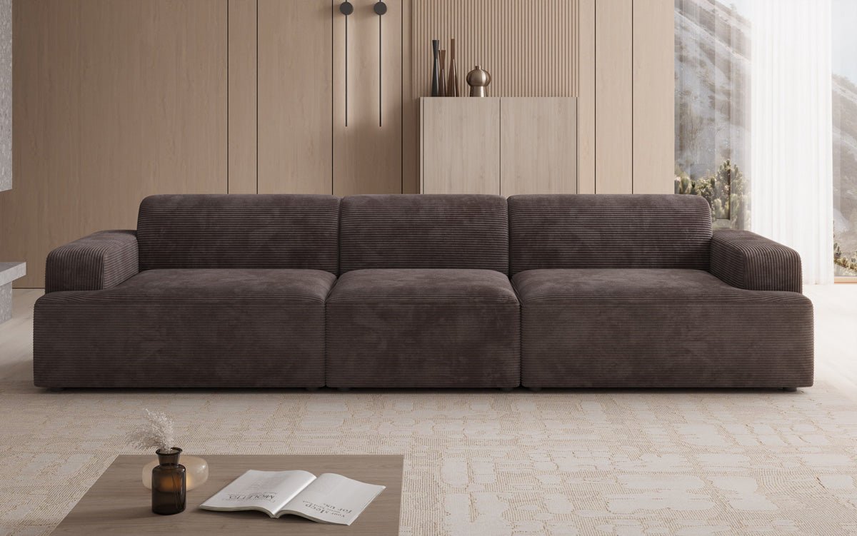 Designer Sofa Monza 3 Seater XXL in Corduroy
