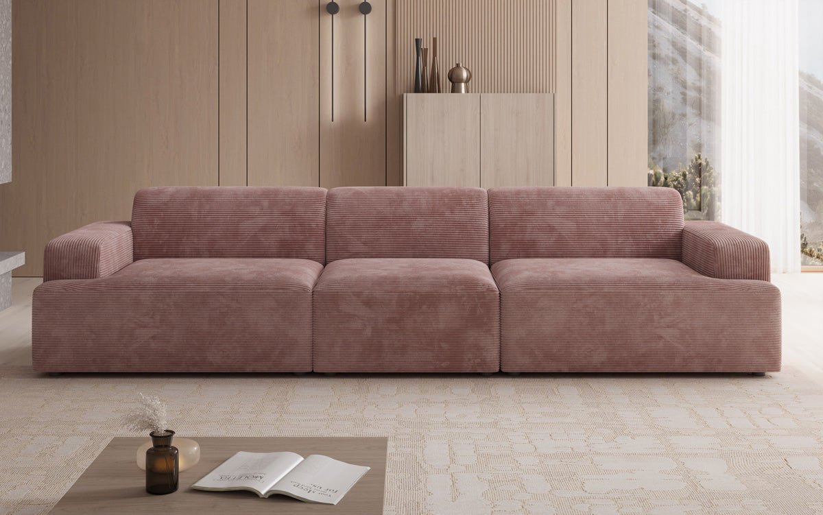 Designer Sofa Monza 3 Seater XXL in Corduroy