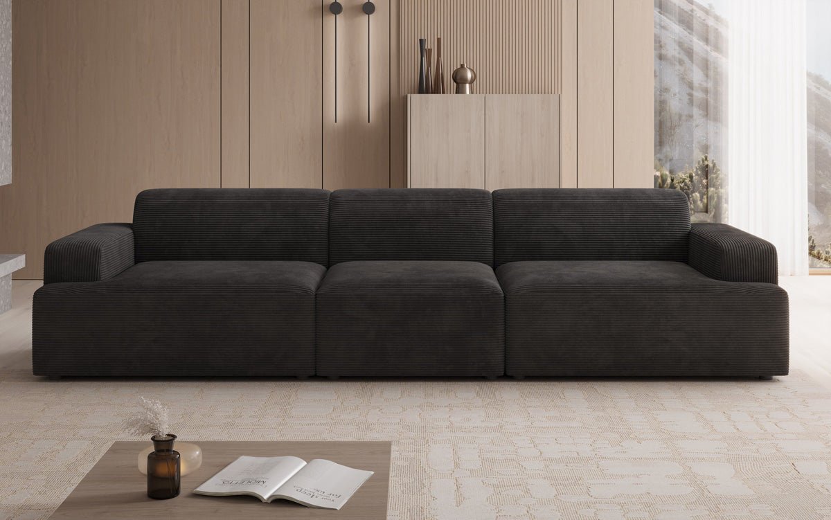 Designer Sofa Monza 3 Seater XXL in Corduroy