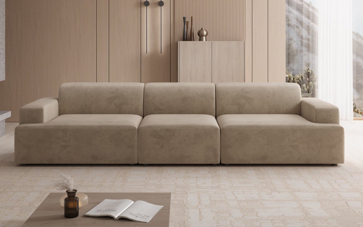 Designer Sofa Monza 3 Seater XXL in Velvet