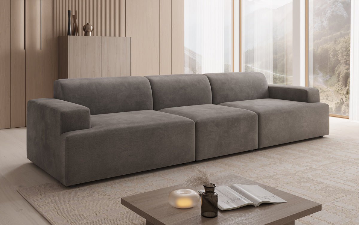 Designer Sofa Monza 3 Seater XXL in Velvet