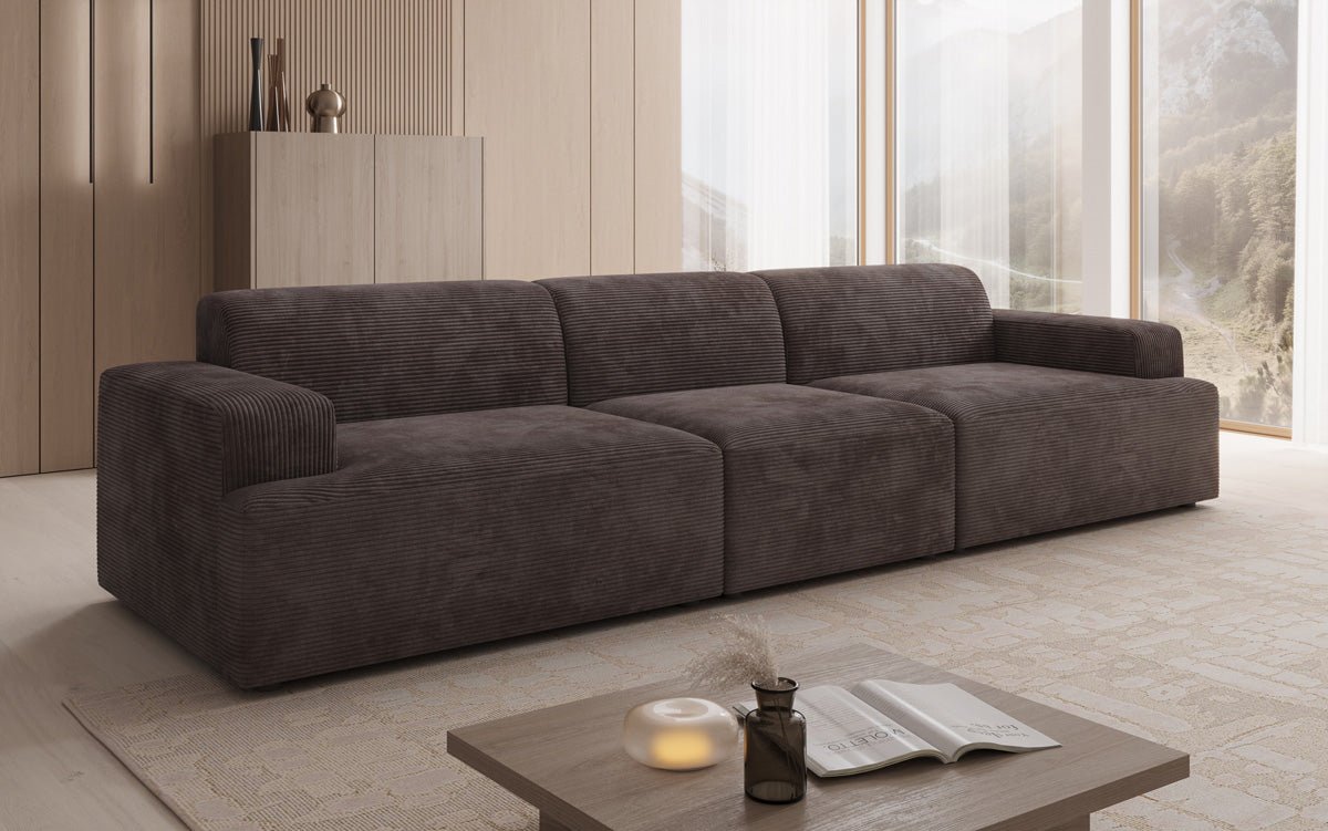 Designer Sofa Monza 3 Seater XXL in Corduroy