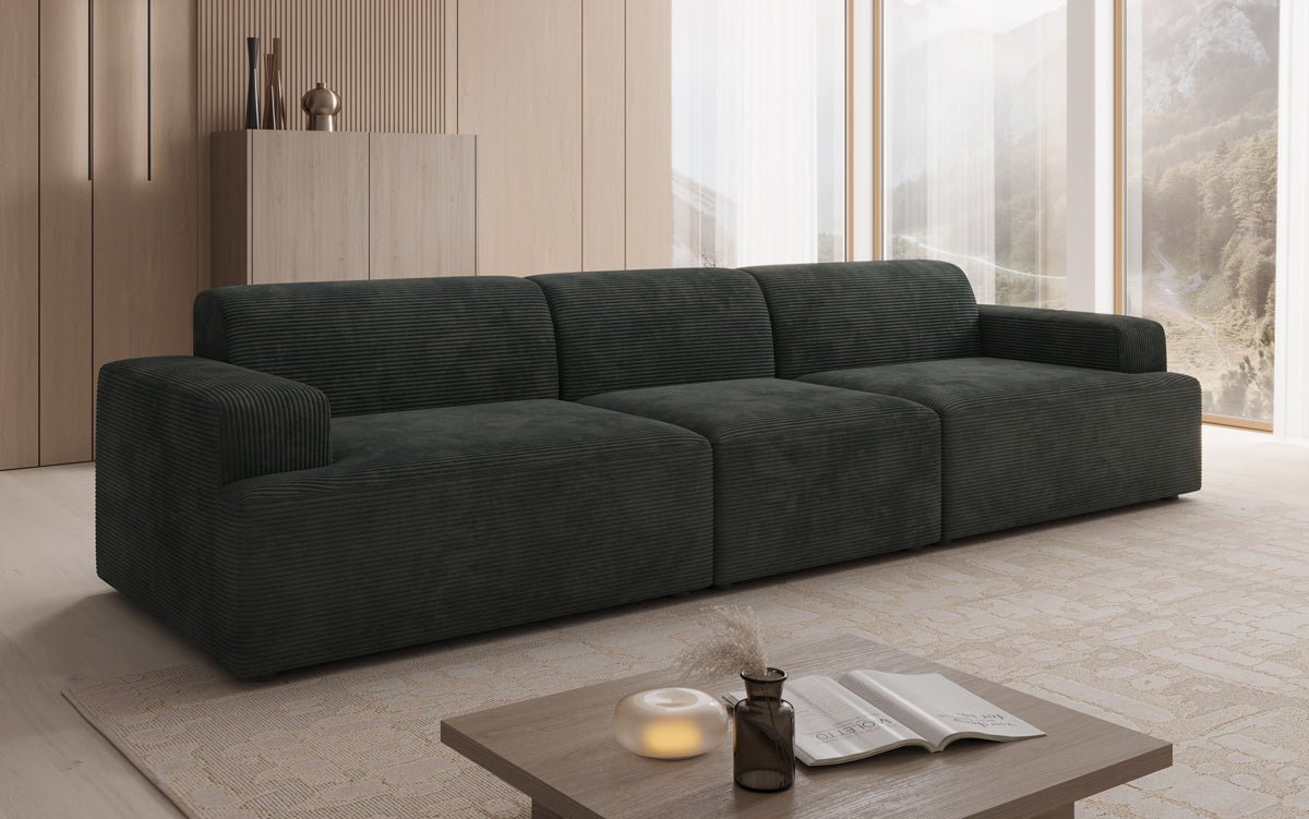 Designer Sofa Monza 3 Seater XXL in Corduroy