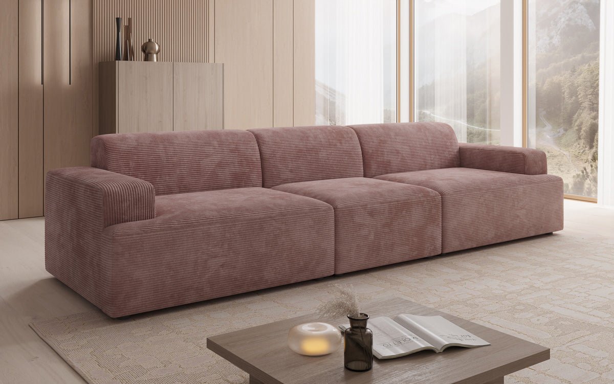 Designer Sofa Monza 3 Seater XXL in Corduroy