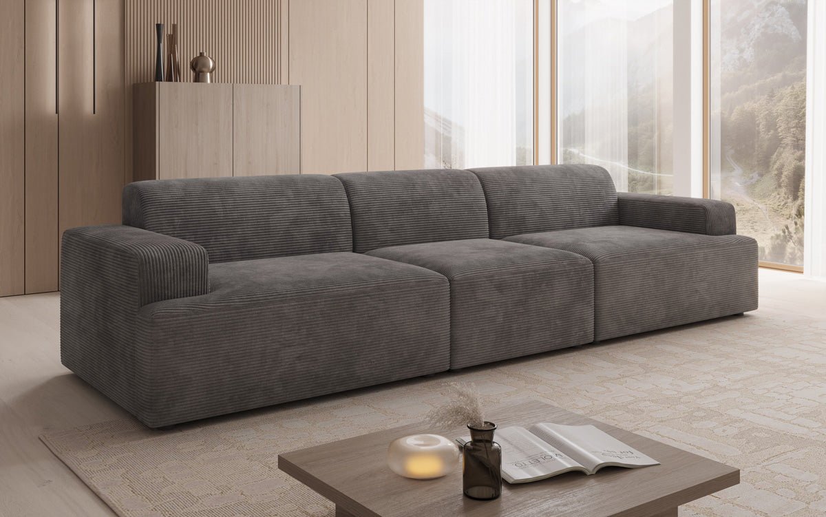 Designer Sofa Monza 3 Seater XXL in Corduroy