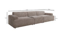 Designer Sofa Monza 3 Seater XXL in Corduroy