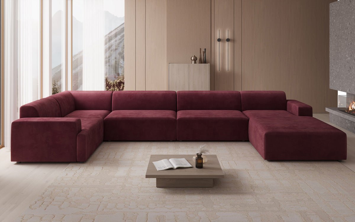 Designer Sofa Monza U XXL in Velvet