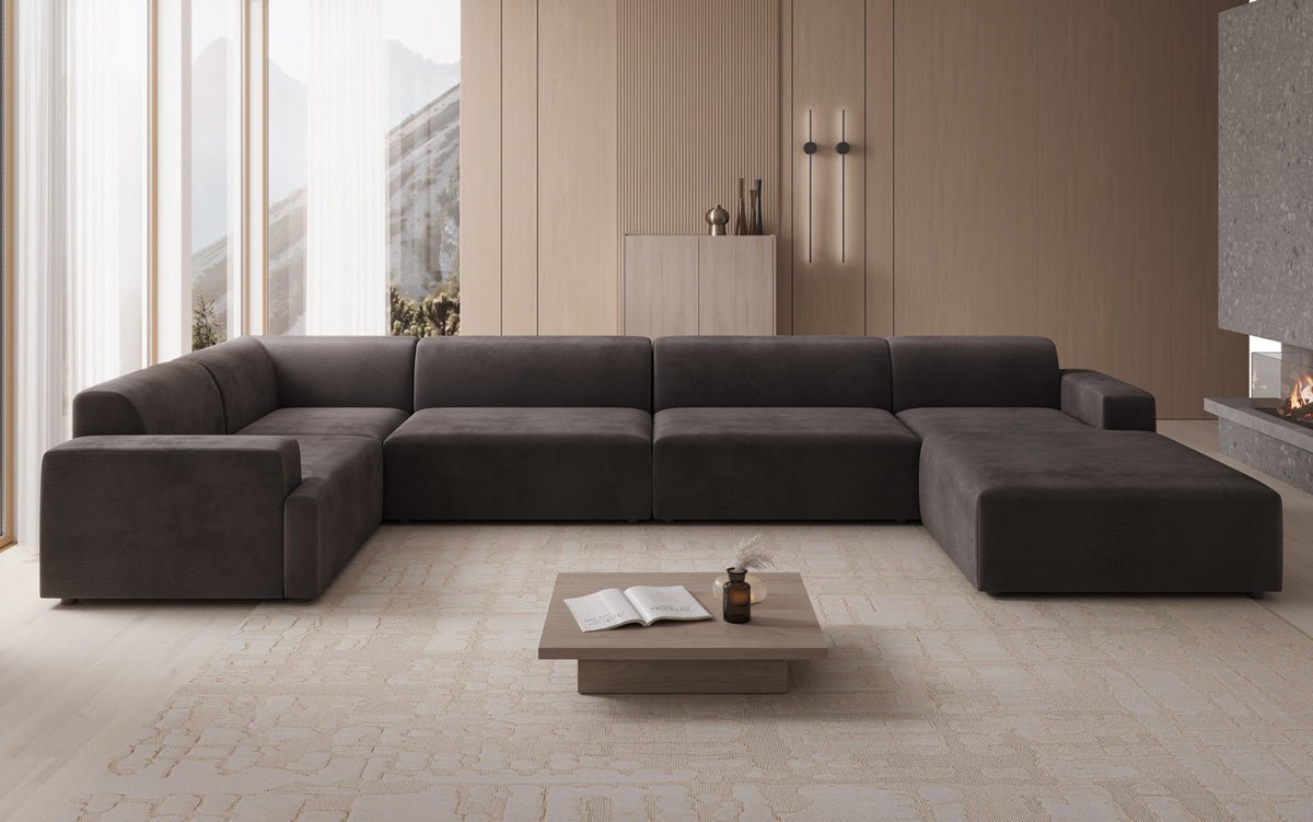 Designer Sofa Monza U XXL in Velvet