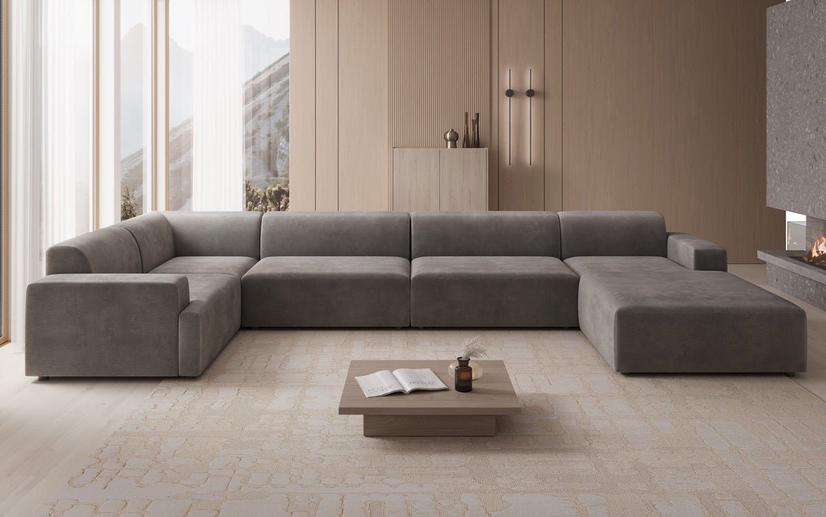 Designer Sofa Monza U XXL in Velvet