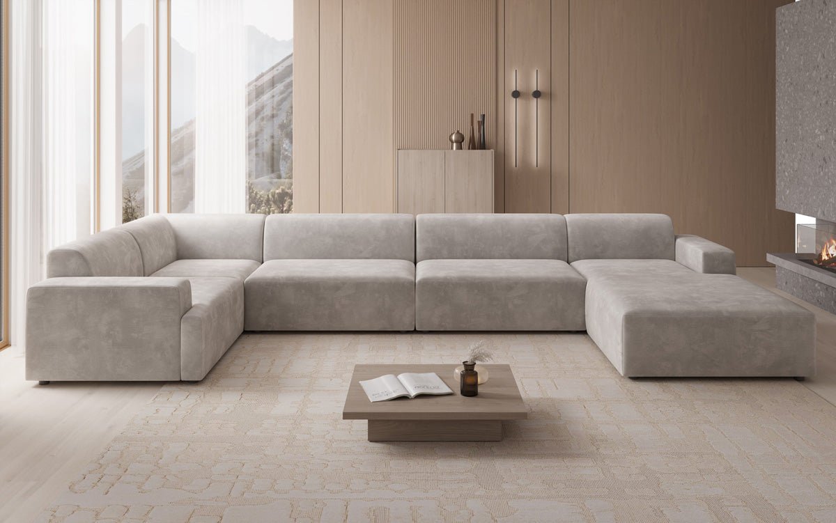 Designer Sofa Monza U XXL in Velvet