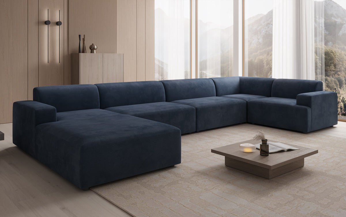 Designer Sofa Monza U XXL in Velvet