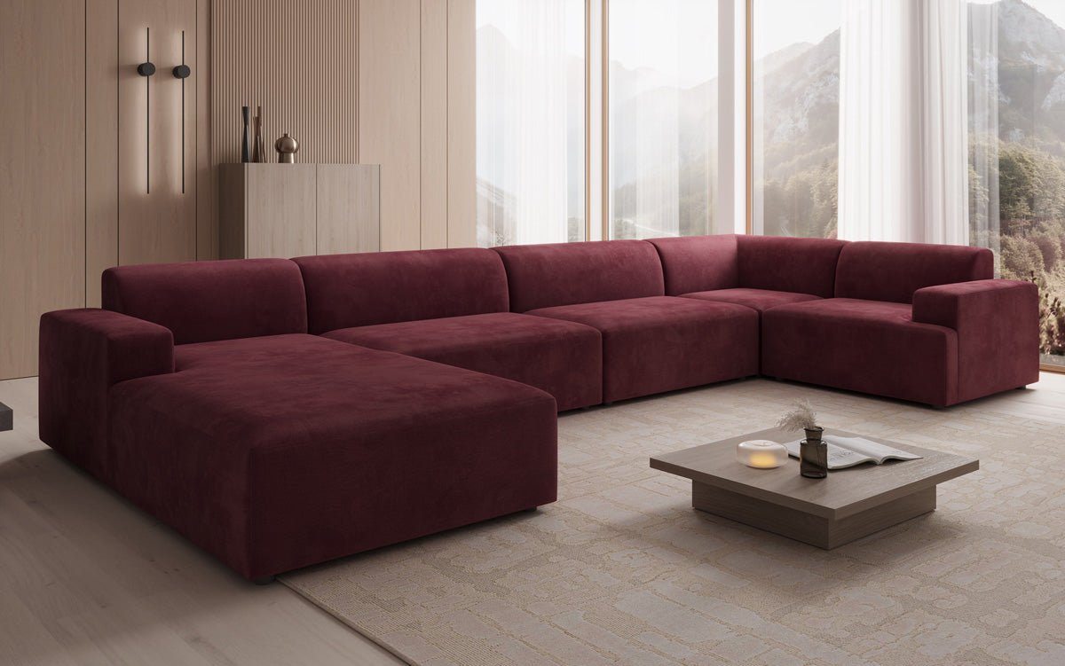 Designer Sofa Monza U XXL in Velvet