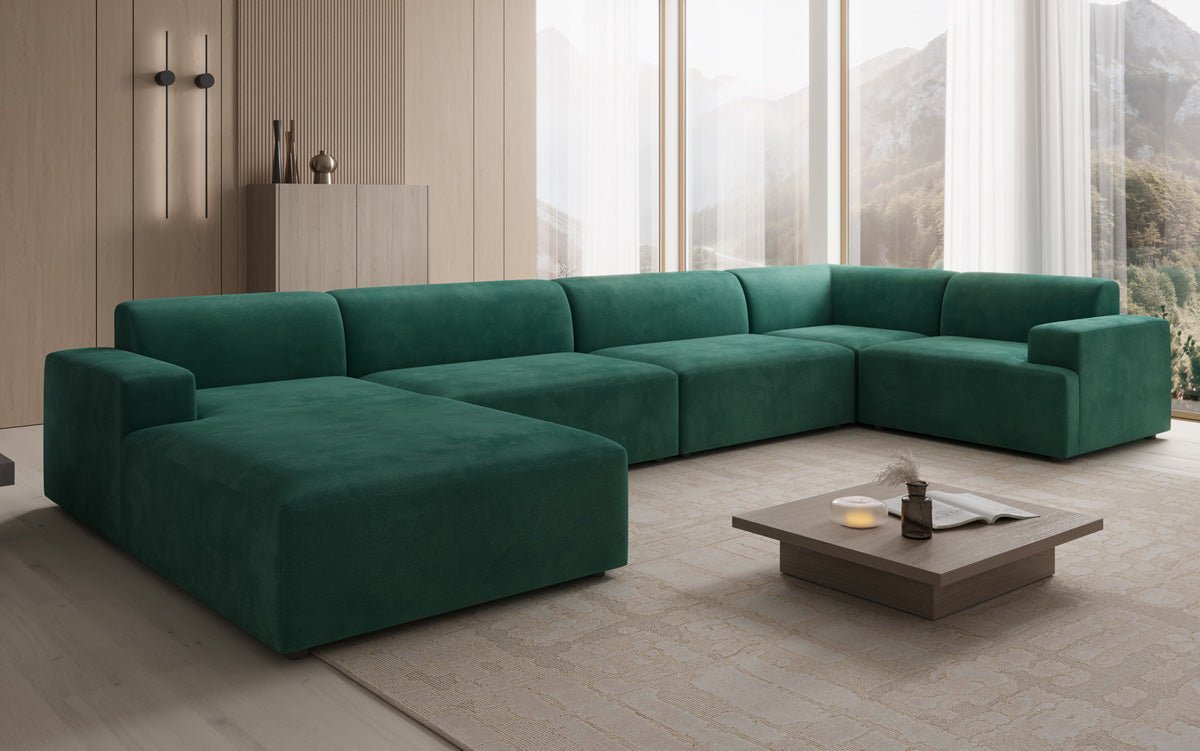 Designer Sofa Monza U XXL in Velvet