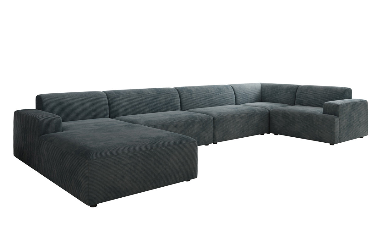Designer Sofa Monza U XXL in Corduroy