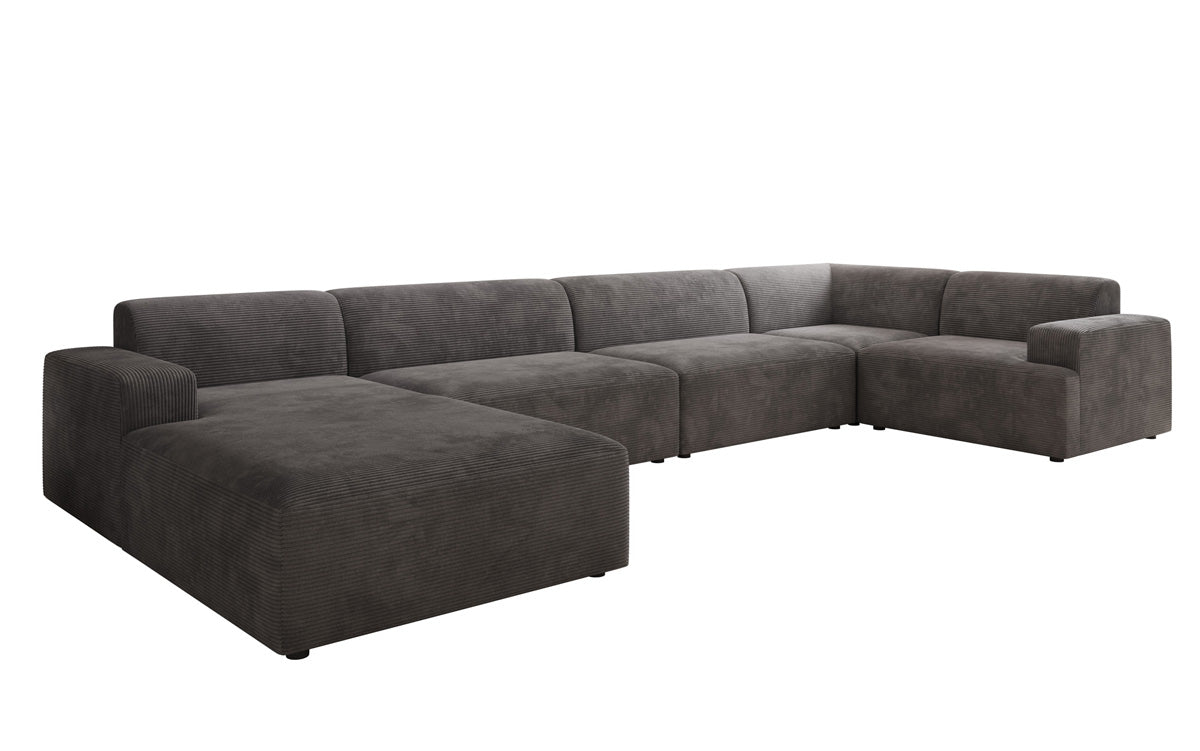 Designer Sofa Monza U XXL in Corduroy